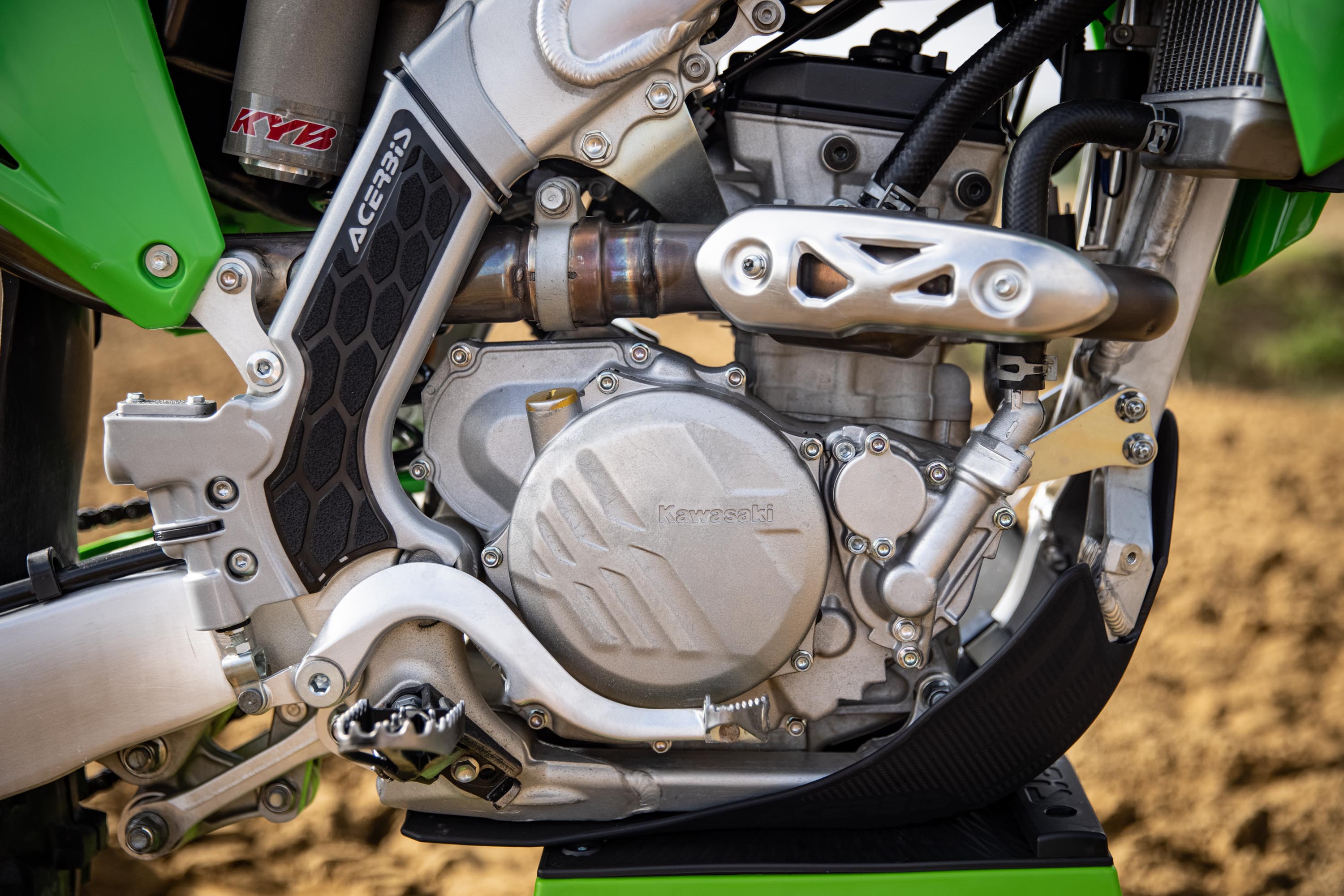 Chrániče rámu Acerbis X-GRIP KAW KXF450 19/23 + KXF250 21/23 - ŠEDÁ/ZELENÁ