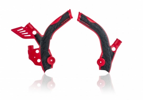 Chrániče rámu Acerbis X-GRIP BETA RR 2T 250/300 + 4T 350/498 13/19 - ČERVENÁ/ČIERNA