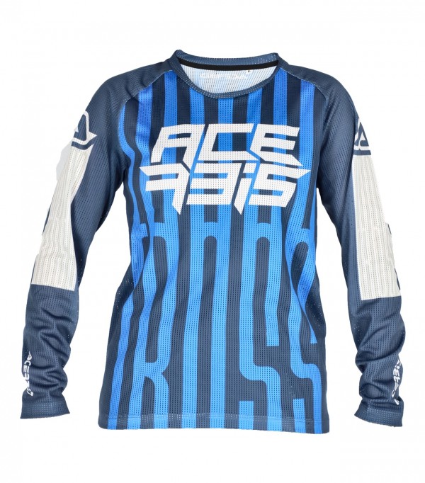 Dres Acerbis detský J-WINDY FIVE KID VENTED - MODRO/BIELY