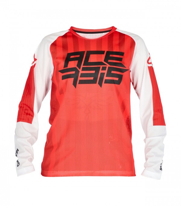Dres Acerbis detský J-WINDY FIVE KID VENTED - ČERVENÝ/BIELY