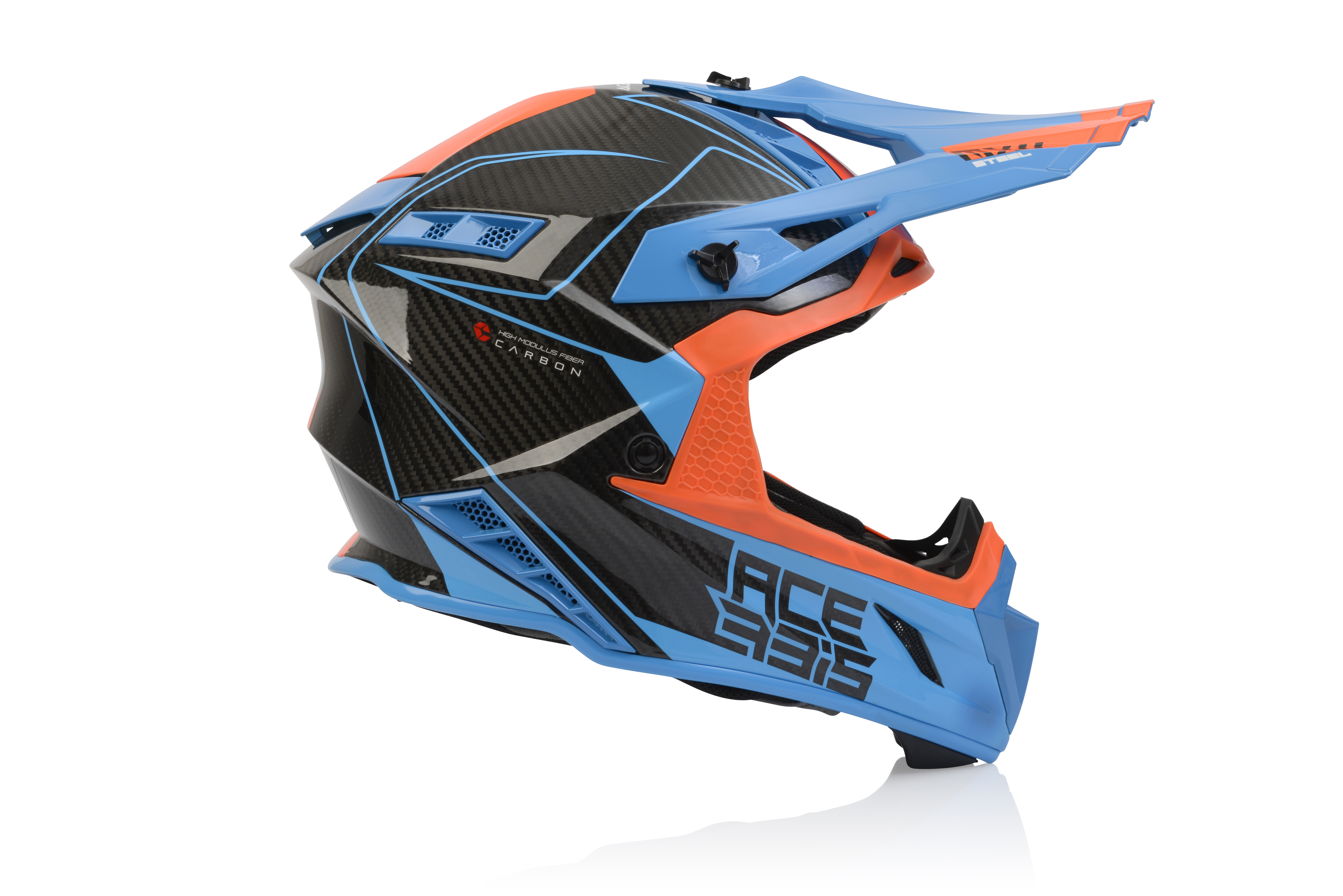 Motokrosová Prilba Acerbis STEEL CARBON - ORANGE/BLUE