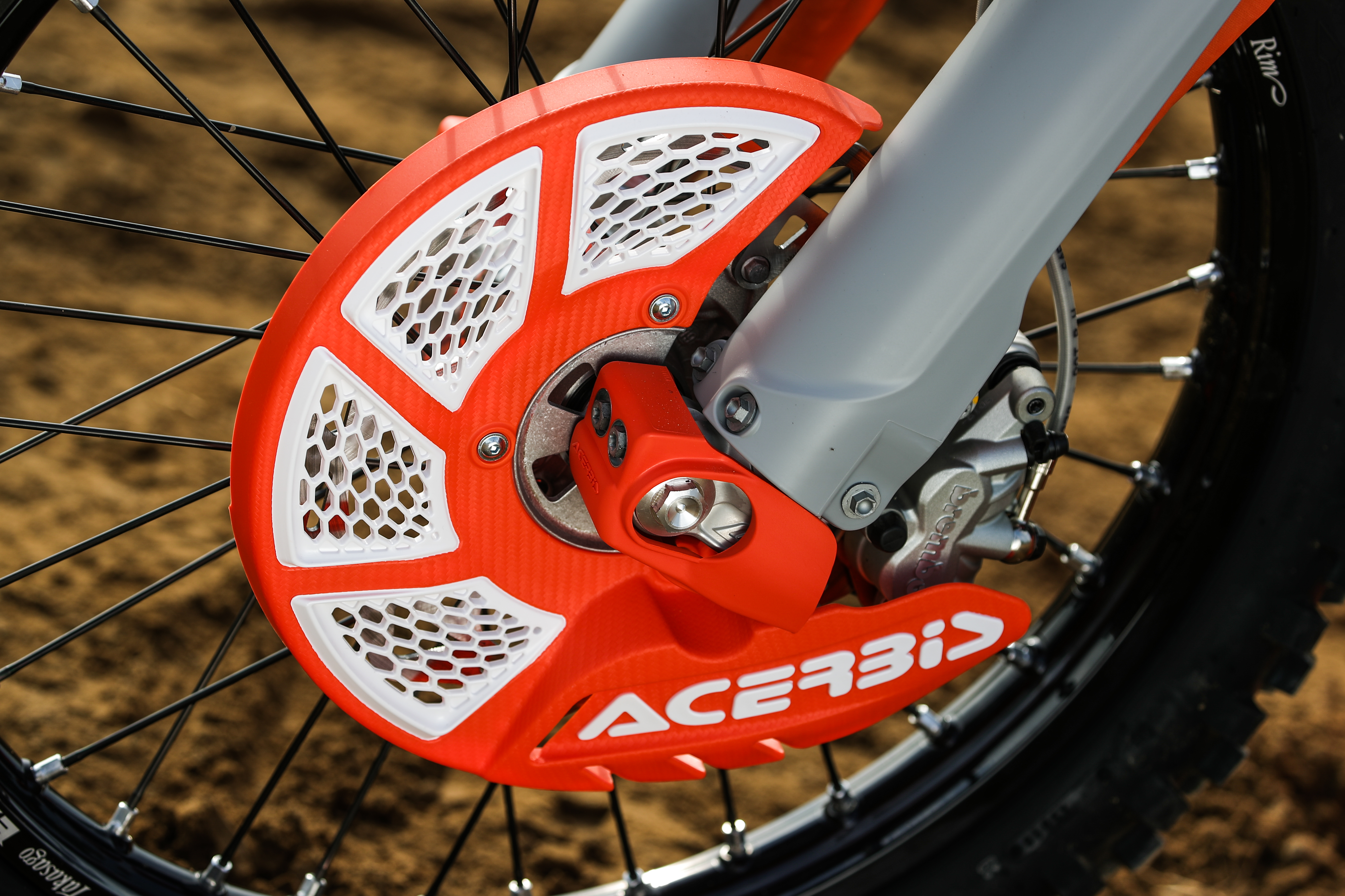 Kryt kotúča Acerbis X-BRAKE oranžová biela 