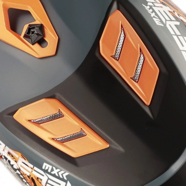Prilba detská JUNIOR HELMET 22-18 - BLACK/ORANGE