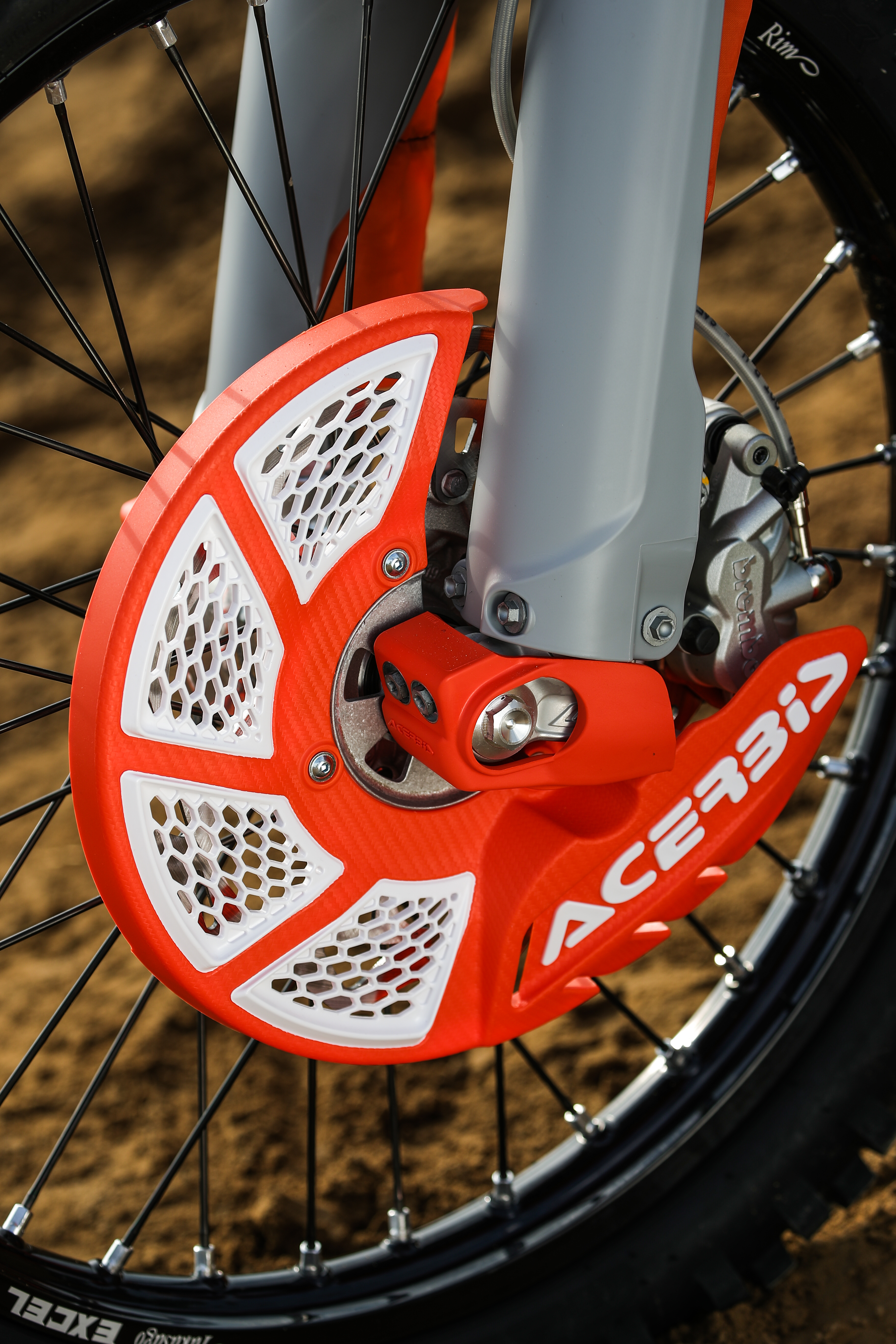 Kryt kotúča Acerbis X-BRAKE oranžová biela 